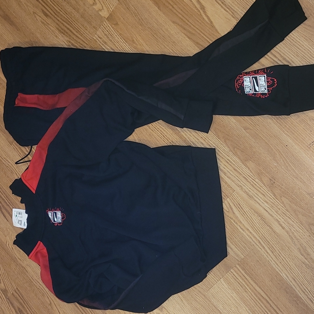 New Puma sweatsuit with multi-logos and a full zip jacket sizes L,XL and XXL - Picture 5 of 8